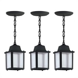 Luminária Pendente Externo Colonial Plastico Preto Alz14 - 1