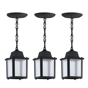 Luminária Pendente Externo Colonial Plastico Preto Alz14