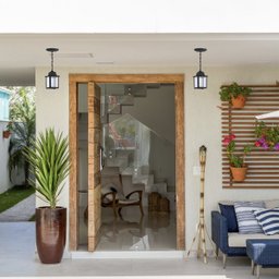 Luminária Pendente Externo Colonial Plastico Preto Alz14 - 2