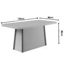 Ver imagem 2 de Sala de Jantar Completa Tilia C/ Tampo Madeirado C/ Vidro Canto Curvo 120x80cm e 4 Cadeiras Maldivas