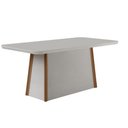 Ver imagem 3 de Sala de Jantar Completa Tilia C/ Tampo Madeirado C/ Vidro Canto Curvo 120x80cm e 4 Cadeiras Maldivas