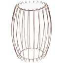 Ver imagem 1 de Mesa Apoio Lateral 43 Cm Tampo Vidro Branco Base Metal Cobre Nacc