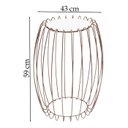 Ver imagem 4 de Mesa Apoio Lateral 43 Cm Tampo Vidro Branco Base Metal Cobre Nacc