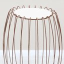 Ver imagem 5 de Mesa Apoio Lateral 43 Cm Tampo Vidro Branco Base Metal Cobre Nacc