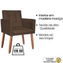 Ver imagem 4 de Poltrona Decorativa Tecido Corano Pés Palito para Recepção Clinica Base Reforçada