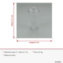 Ver imagem 2 de Vaso Decorativo de Vidro Transparente 11x6x6cm Enfeite Sala Mesa Estante Flores