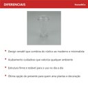 Ver imagem 3 de Vaso Decorativo de Vidro Transparente 11x6x6cm Enfeite Sala Mesa Estante Flores