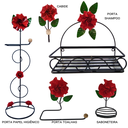 Ver imagem 7 de Kit de banheiro com 5 peças porta shampoo porta papel higienico saboneteira cabide e porta toalhas p