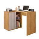 Ver imagem 2 de Mesa para Computador Amel Home 140cm Porta Ripada de Correr Mdp Mel/cacao G11 - Gran Belo