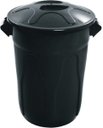 Ver imagem 1 de Cesto de Lixo Plastico com Tampa 100 Litros - Preto