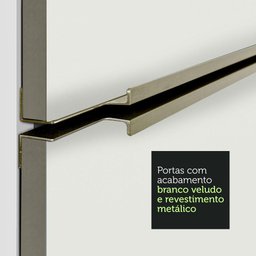 Armário de Cozinha Completa 270cm Branco Branco Veludo Lux Madesa 01 - 7