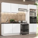Ver imagem 1 de Armário de Cozinha Completa 270cm Branco Branco Veludo Lux Madesa 01
