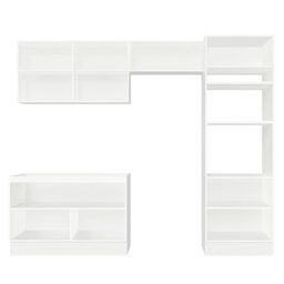 Armário de Cozinha Completa 270cm Branco Branco Veludo Lux Madesa 01 - 11