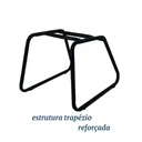 Ver imagem 4 de Cadeira Executiva Costurada Base Trapézio – Corino Preto