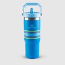 Ver imagem 1 de Garrafa Térmica Tumbler Flip Straw Varsity Azure Stripes 887ml - Stanley R8485