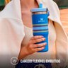 Garrafa Térmica Tumbler Flip Straw Varsity Azure Stripes 887ml - Stanley R8485 - 5