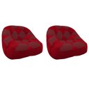 Ver imagem 1 de Kit 02 Poltrona Paloma Escritório Sala Pé Plástico Suede Vermelho e Suede Vinho - Dominic Decor