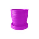 Ver imagem 1 de Vaso Plantar com Prato 30x30 Classico Oval Moderno Polietileno Bgplasticos V13 Rosa 022