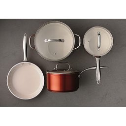 Conjunto de Panelas Ceramic Life Unique 4 Pçs Brinox Grátis Jg Sobremesa - 4793/100 1636/112 - 3