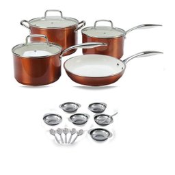 Conjunto de Panelas Ceramic Life Unique 4 Pçs Brinox Grátis Jg Sobremesa - 4793/100 1636/112 - 1