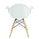 Ver imagem 4 de Cadeira Eiffel Base Madeira com Braços Branca - Mor 009403