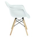 Ver imagem 2 de Cadeira Eiffel Base Madeira com Braços Branca - Mor 009403