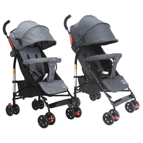 Carrinho de Bebê Guarda Chuva Link até 15kgs Maxi Baby Preto