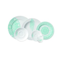 Jogo de Jantar e Chá em Porcelana Casual Collecion 20 Peças - Damma Schmidt - 1 Jogo de Jantar e Chá em Porcelana Casual Collecion 20 Peças - Damma Schmidt - 1