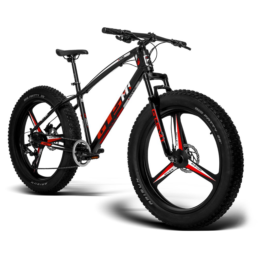 Bicicleta Gts Fat Bike Aro 26 com Freio a Disco Hidráulico Cambio Shimano Tourney Tx 1x8 Marchas - 1 - 2