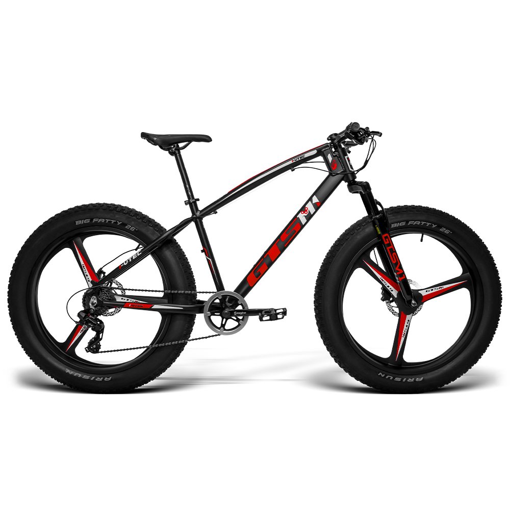 Bicicleta Gts Fat Bike Aro 26 com Freio a Disco Hidráulico Cambio Shimano Tourney Tx 1x8 Marchas - 1 - 1