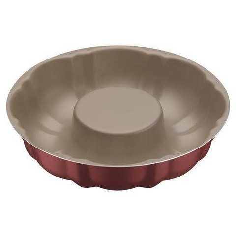 Forma Redonda Para Bolo Antiaderente 24 Cm Vermelha Tramontina