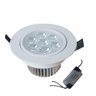 Kit 4 Spot LED Dicróica Embutir Redondo Direcionável 7W Branco Quente 3000K - 1