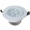 Kit 4 Spot LED Dicróica Embutir Redondo Direcionável 7W Branco Quente 3000K - 4