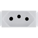 Ver imagem 1 de Kit 8 Modulo Tomada 2p+t Tramontina Aria 20 a 250 V Branco