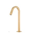 Ver imagem 1 de Torneira de Cuba Pia Banheiro Lavabo Lavatório Quadrado Bica Alta Gold Dourado 1/4v