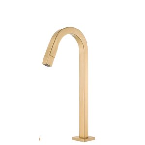 Torneira de Cuba Pia Banheiro Lavabo Lavatório Quadrado Bica Alta Gold Dourado 1/4v