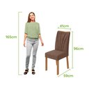 Ver imagem 6 de Conjunto Sala de Jantar Mesa Athenas 120 Tampo no Glass com 4 Cadeiras Apogeu - Lopas Amendoa Clean