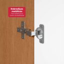 Ver imagem 4 de Armário Multiuso Davi 2 Portas 4 Prateleiras 50.4cm MDP Amêndoa e Branco Móveis Lopas