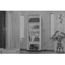 Ver imagem 4 de Armário Arezo Organizador Multiuso 2 Portas Com Rodinhas:Black