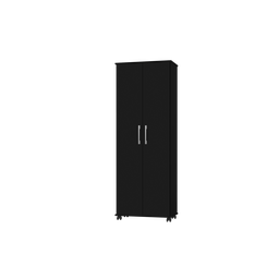 Armário Arezo Organizador Multiuso 2 Portas Com Rodinhas:Black - 1