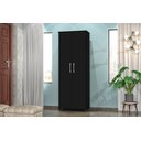 Ver imagem 2 de Armário Arezo Organizador Multiuso 2 Portas Com Rodinhas:Black