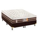 Ver imagem 1 de Cama Box King: Colchão Molas Pocket Ensacadas Castor Silver Star Air Híbrido + Base Crc Suede