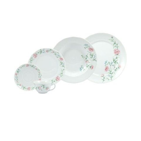 Serviço de Jantar e Chá em Porcelana 30 Peças - Tereza Schmidt
