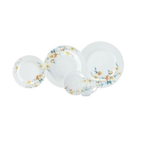 Serviço de Jantar e Chá em Porcelana 30 Peças - Monica Schmidt
