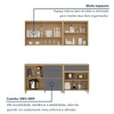 Ver imagem 3 de Cozinha 4 Peças Condessa 7 Portas 100% MDF Cinza/Carvalho Titânio