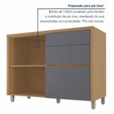 Ver imagem 4 de Cozinha 4 Peças Condessa 7 Portas 100% MDF Cinza/Carvalho Titânio