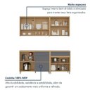 Ver imagem 3 de Cozinha 4 Peças Condessa 7 Portas 100% MDF Cinza/Carvalho Titânio