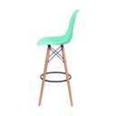 Ver imagem 3 de Banqueta Verde Tiffany - Base Madeira