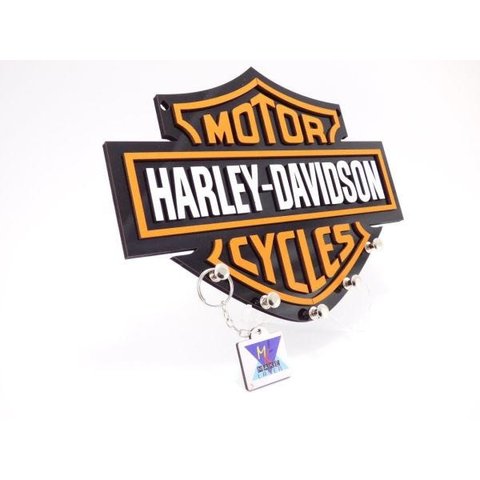 Porta Chaves Relevo 3D Harley Davidson MDF Pintado 6mm