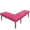 Ver imagem 2 de Canto Alemão Suede Pink Assento 1,20x0,75 - Dominic Decor